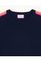 From Future Crewneck Sweater With Multicolored Stripes On The Sleeves Navy | Women Summer Knits