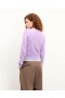 From Future Crewneck Sweater With Openwork Heart Detail Fantasy Lilac | Women Cashmere Crewneck Sweaters