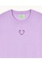 From Future Crewneck Sweater With Openwork Heart Detail Fantasy Lilac | Women Cashmere Crewneck Sweaters