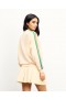 From Future Crewneck Sweatshirt Multicolored Stripes Sand | Women Summer Knits