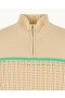 From Future Crochet Quarter Zip Neck Sweater Light Beige | Women Quarter Zip Neck Sweaters