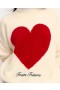 From Future Future Embroidery Heart Crewneck Sweater White | Women Cashmere Crewneck Sweaters