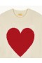 From Future Future Embroidery Heart Crewneck Sweater White | Women Cashmere Crewneck Sweaters