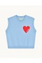 From Future Heart Sleeveless Sweater Baby Blue | Women Summer Knits
