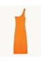 From Future Long Asymmetric Dress Spicy Orange | Women Dresses
