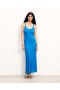 From Future Long Lurex Strap Dress Shiny Blue | Women Dresses
