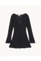 From Future Long Sleeves Dress With Heart Jewelry Black | Women Dresses