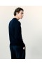 From Future Plain Polo Neck Sweater Navy | Men Merino Wool Sweaters