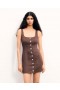 From Future Simona Short Strap Dress Chocolate | Women Dresses