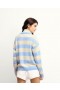 From Future Striped Polo Neck Sweater Baby Blue | Women Cashmere V-Neck Sweaters