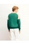 From Future Two-Tone Trucker Neck Sweater Ocean Green | Men Merino Wool Sweaters