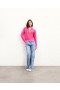 From Future Two-Tone Yarn Quarter Zip Neck Sweater Passion Red | Women Quarter Zip Neck Sweaters