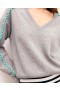 From Future V-Neck Sweater Dark Heather Gray | Women Cashmere V-Neck Sweaters