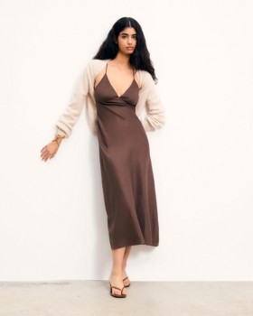 From Future Arielle Long Strap Dress Chocolate | Women Dresses
