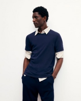 From Future Crewneck Short Sleeve T-Shirt Navy | Men Shirts & T-Shirts