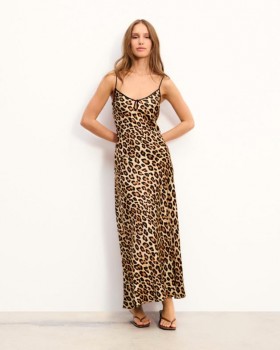 From Future Giulia Long Strap Dress Leopard | Women Dresses