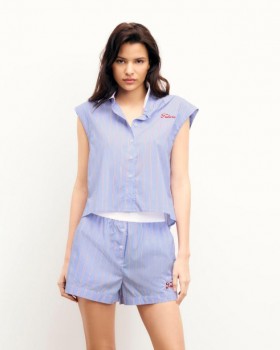 From Future Sleeveless Shirt Rayure Bleu/rge | Women Shirts, T-Shirts & Tops