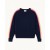 From Future Crewneck Sweater With Multicolored Stripes On The Sleeves Navy | Women Summer Knits