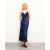 From Future Gigi Long Strap Dress Navy Jacquard | Women Dresses