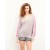 From Future Oversized V-Neck Sweater With Light Sleeves Light Heather Gray | Women Cashmere V-Neck Sweaters