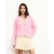 From Future Short Contrast Fantasy Yarn Cardigan Sweater Fantasy Pink | Women Cardigans
