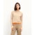 From Future Short Crewneck Sweater Heather Beige | Women Cashmere Crewneck Sweaters
