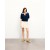 From Future Two-Tone Short Sleeve Polo Neck Sweater Navy | Women Cashmere V-Neck Sweaters