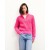 From Future Two-Tone Yarn Quarter Zip Neck Sweater Passion Red | Women Quarter Zip Neck Sweaters