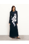  Vestido longo de manga comprida Future Marlow Big Black Orchi | Vestidos femininos