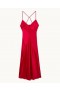  Vestido longo vermelho From Future Valentina com alças finas | Vestidos femininos