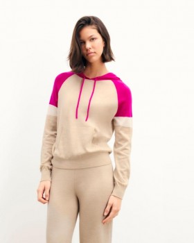  From Future kapucnis pulóver Heather Beige | Női nyári kötött pulóver