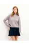  From Future Maglione girocollo in maglia a trecce con filo a contrasto grigio mélange scuro | Maglioni girocollo in cashmere da donna