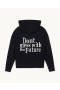  Felpa con cappuccio nera "Don't Mess With The Future" di From Future | Maglieria estiva da donna