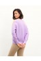  From Future Maglione oversize con scollo a V, righe e maniche leggere, fantasia lilla | Maglioni con scollo a V in cashmere da donna