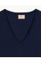  From Future - Maglietta a maniche corte con scollo a V, colore blu navy | Camicie, t-shirt e top da donna