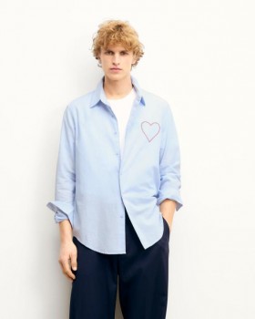  From Future Camicia a maniche lunghe blu cielo | Camicie e t-shirt da uomo