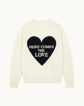  From Future Maglione girocollo unisex per San Valentino bianco | Maglioni girocollo in cashmere da donna