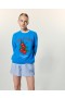  Fra Future Keep It Tasty Crewneck-genser i surfblå | Dame Kasjmirgensere med rund hals
