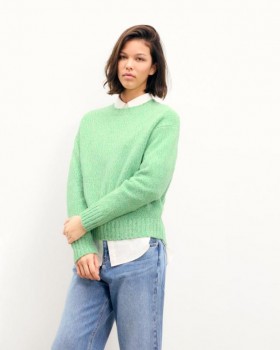 From Future Oversized Crewneck Genser Spicy Green Mln | Dame Kasjmir Crewneck Gensere