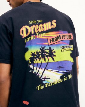  Koszulka z krótkim rękawem i okrągłym dekoltem From Future w kolorze spranej czerni | Koszule i T-shirty męskie