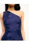  Rochie lungă asimetrică de la Future Rosa, jacquard bleumarin | Rochii de damă