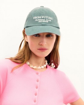  Șapcă cu vizieră curbată de la Future Est 2018, verde spălat | Accesorii Șepci