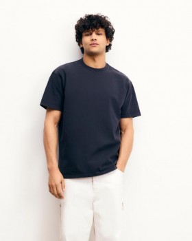  Tricou cu mânecă scurtă și guler rotund de la From Future, negru spălat | Cămăși și tricouri pentru bărbați