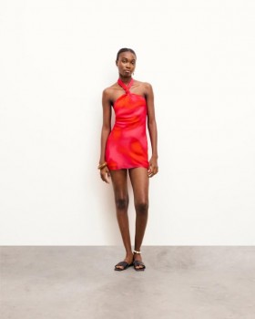  Rochie scurtă cu bretele de la Future Shirel, Blurry Bloom | Rochii de damă