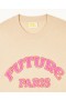  From Future Paris Crewneck-tröja Ljusbeige | Dam Kashmir Crewneck-tröjor