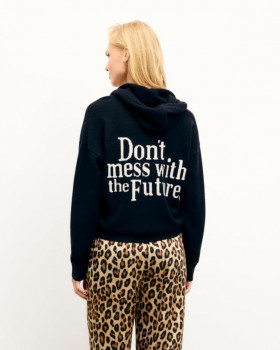  From Future Don't Mess With The Future Hoodie Svart | Dam Sommarstickat