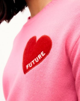  Future Crewneck Kazak Fantazi Pembe | Kadın Kaşmir Crewneck Kazaklar