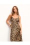  Vestido largo de tirantes Giulia con estampado de leopardo | Vestidos de mujer