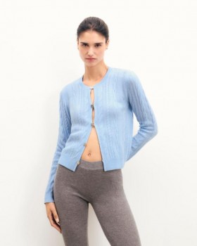  Cárdigan azul bebé de Future Bijoux | Prendas de punto de verano para mujer