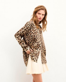  Camisa de manga larga con estampado de leopardo de Future Gaby | Camisas, camisetas y tops para mujer